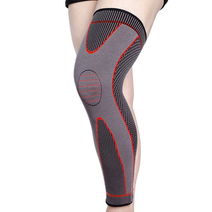 Nylon Knitted Riding Sports Extended Knee Pads, Size: S(Red Basic)-garmade.com