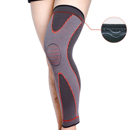 Nylon Knitted Riding Sports Extended Knee Pads, Size: S(Orange Anti-slip)-garmade.com