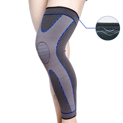 Nylon Knitted Riding Sports Extended Knee Pads, Size: S(Blue Anti-slip)-garmade.com