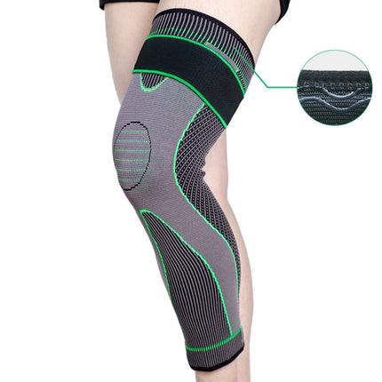 Nylon Knitted Riding Sports Extended Knee Pads, Size: S(Green Pressurized Anti-slip)-garmade.com