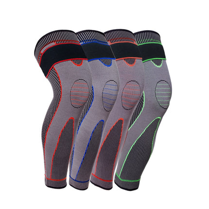 Nylon Knitted Riding Sports Extended Knee Pads, Size: XXL(Red Pressurized)-garmade.com