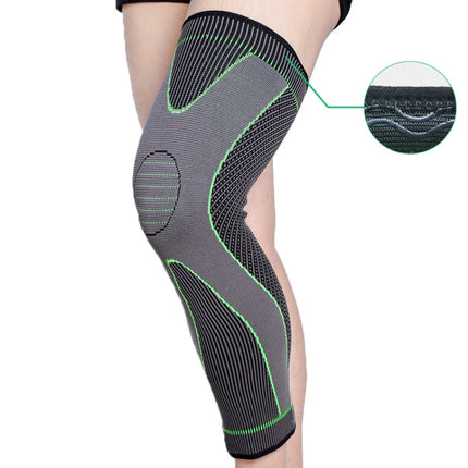 Nylon Knitted Riding Sports Extended Knee Pads, Size: M(Green Anti-slip)-garmade.com