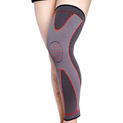 Nylon Knitted Riding Sports Extended Knee Pads, Size: L(Orange Basic)-garmade.com