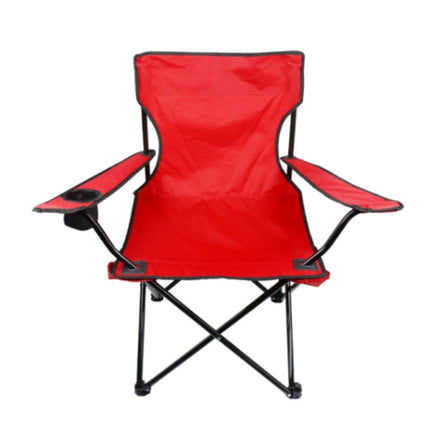 Casual Picnic Sketching Handrest Backrest Fishing Portable Beach Chair(Red)-garmade.com