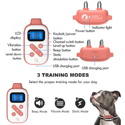PaiPaitek PD523 1000m Remote Control Rechargeable Waterproof Dog Trainer-garmade.com