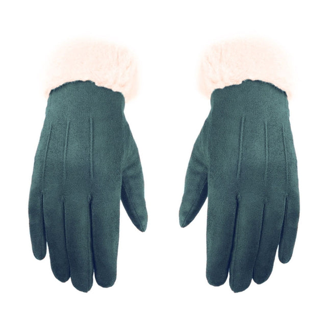 WST-01 Fleece Warm Gloves Autumn and Winter Touchscreen Cycling Gloves(Cyan Blue)-garmade.com