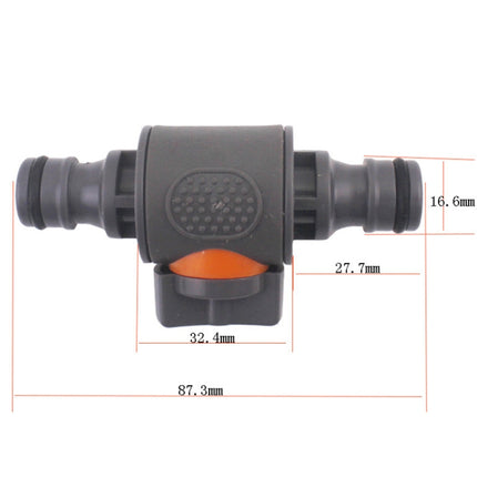 3PCS Double Nipple Wrap With Switch Double Pass Standard Direct Connect With Valve Fast Connection(Black)-garmade.com