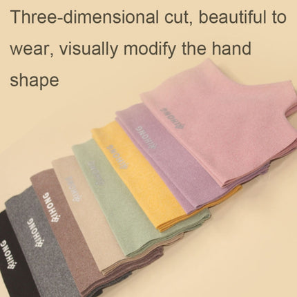WST-41 Winter Thin Flannel Warm Finger Gloves Nail Protective Gloves, Spec: Mittens (Purple)-garmade.com