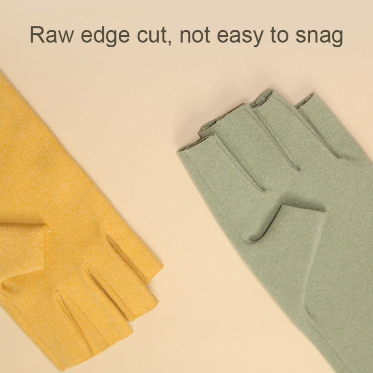 WST-41 Winter Thin Flannel Warm Finger Gloves Nail Protective Gloves, Spec: Mittens (Grey)-garmade.com