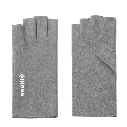 WST-41 Winter Thin Flannel Warm Finger Gloves Nail Protective Gloves, Spec: Finger (Grey)-garmade.com