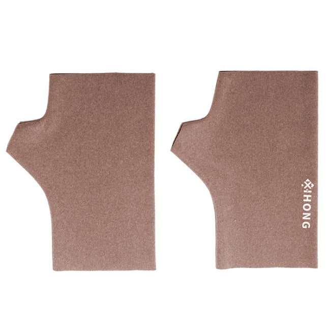 WST-41 Winter Thin Flannel Warm Finger Gloves Nail Protective Gloves, Spec: Mittens (Brown)-garmade.com