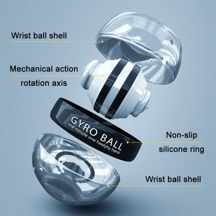 Magnetic Wrist Ball Gyro Training Decompression Fitness Device, Color: All Black-garmade.com