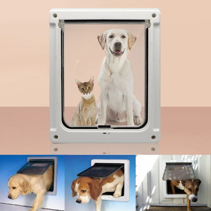 GM-01 Pet Door Pet Supplies ABS Dog and Cat Door Hole(White)-garmade.com