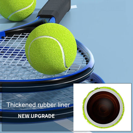 Tennis Racket Trainer Beginner Serve Rebound Tennis Racket Set Single(Racketx1+Basex1+Tennisx3+Hand Rubberx3)-garmade.com