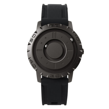 EUTOUR E030 Magnetic Ball Men Bezel-Free Design Watch(Black)-garmade.com