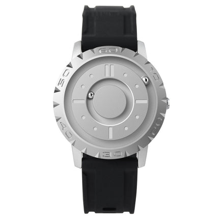 EUTOUR E030 Magnetic Ball Men Bezel-Free Design Watch(Silver)-garmade.com