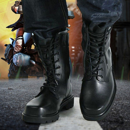 FB-001 Winter Outdoor Training Windproof and Warm Boots, Spec: Cowhide(41)-garmade.com