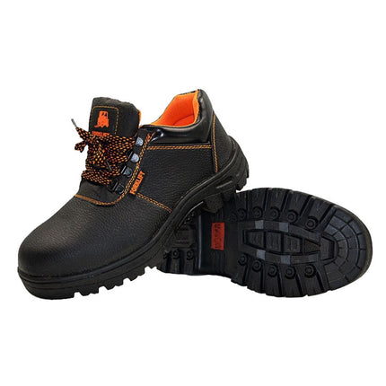 215 Microfiber Leather Anti-puncture Wear-resistant Work Shoes Smash-proof Oil-resistant Safety Shoes, Spec: Low-top (46)-garmade.com