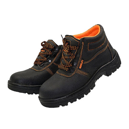 215 Microfiber Leather Anti-puncture Wear-resistant Work Shoes Smash-proof Oil-resistant Safety Shoes, Spec: High-top (44)-garmade.com