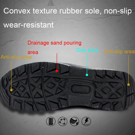 Autumn and Winter Padded Thickened Non-slip High-top Sports Boots, Size: 45(Black Padded)-garmade.com