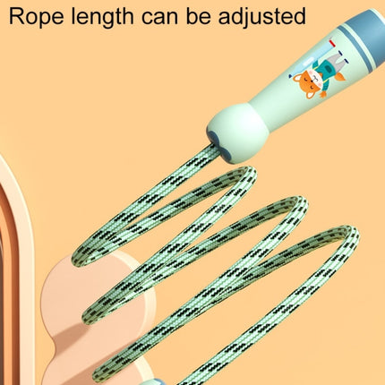 Wooden Handle Adjustable Jump Rope For Children Blue Bear (Cotton Rope)-garmade.com