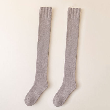 Autumn and Winter Skin-friendly Combed Cotton Compression Stockings(Khaki)-garmade.com