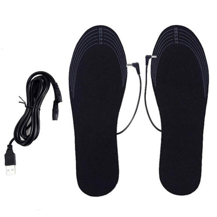 1 Pair USB Heating Insoles Washable Cuttable Electric Heating Foot Warmer Size 35-40-garmade.com