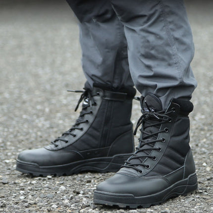 JL-098 Spring and Autumn Outdoor Sports Anti-slip Wear-resistant Training Boots, Color: Black(40)-garmade.com