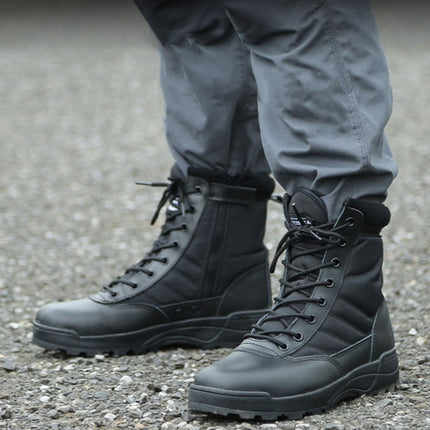 JL-098 Spring and Autumn Outdoor Sports Anti-slip Wear-resistant Training Boots, Color: Black(41)-garmade.com