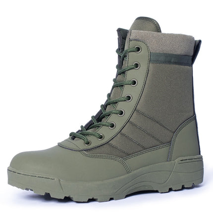 JL-098 Spring and Autumn Outdoor Sports Anti-slip Wear-resistant Training Boots, Color: Green(38)-garmade.com