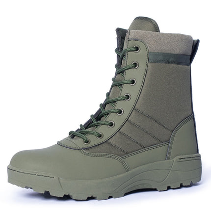 JL-098 Spring and Autumn Outdoor Sports Anti-slip Wear-resistant Training Boots, Color: Green(40)-garmade.com