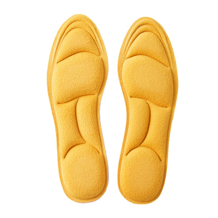 1 Pair Cuttable Warmth Padded Thick Insoles Antibacterial Anti-odor Insoles, Size: 35-39(Yellow)-garmade.com