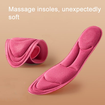 1 Pair Cuttable Warmth Padded Thick Insoles Antibacterial Anti-odor Insoles, Size: 35-39(Red)-garmade.com