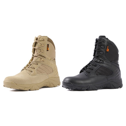 JL-1736 Wear-resistant Anti-collision High-top Training Boots Outdoor Sports Non-slip Hiking Shoes, Size: 46(Sand Color)-garmade.com