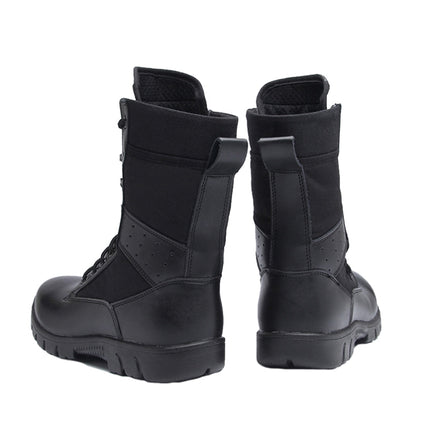 17 Outdoor Sports Wear-resistant Training Boots High-top Hiking Boots, Spec: Cowhide(42)-garmade.com