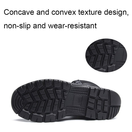 17 Outdoor Sports Wear-resistant Training Boots High-top Hiking Boots, Spec: Cowhide Wool(43)-garmade.com