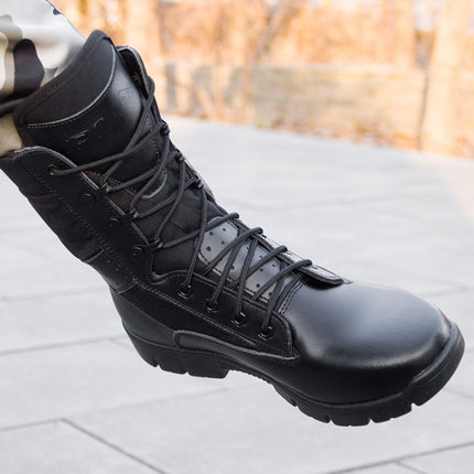 17 Outdoor Sports Wear-resistant Training Boots High-top Hiking Boots, Spec: Cowhide(42)-garmade.com