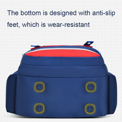 3862 Multi-compartment Ridge Protection Lightweight Waterproof Kids Schoolbag, Size: S (Royal Blue Pink)-garmade.com
