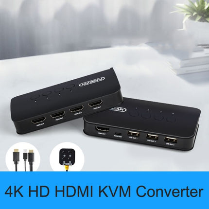 FJGEAR FJ-HK401 4 In 1 Out HDMI To KVM HD Video Switcher-garmade.com