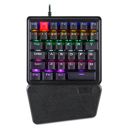 XINMENG K106 36 Keys Single-hand Keyboard Phone Game External Keyboard, Cable Length: 1.5m(Black)-garmade.com