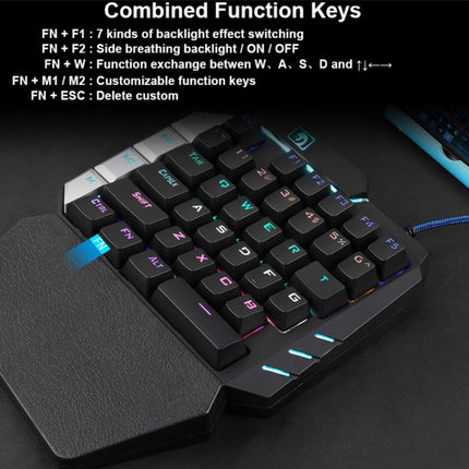 XINMENG K109 38 Keys Phone Game External Keyboard, Cable Length: 1.5m(Black)-garmade.com