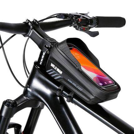 WILD MAN E12X 1L EVA Hard Shell Waterproof and Anti-fall Bicycle Bag with Touch Function(Red)-garmade.com