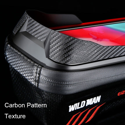 WILD MAN E12X 1L EVA Hard Shell Waterproof and Anti-fall Bicycle Bag with Touch Function(Red)-garmade.com