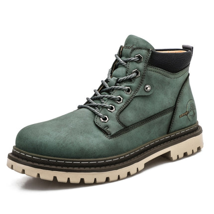 SY-5888 Outdoor Work Shoes Casual Lovers Martin Boots Men Shoes, Size: 41(Green)-garmade.com