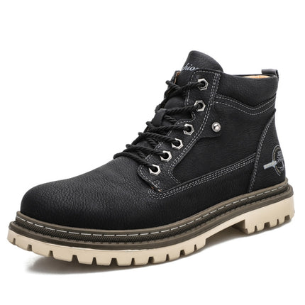 SY-5888 Outdoor Work Shoes Casual Lovers Martin Boots Men Shoes, Size: 42(Black)-garmade.com