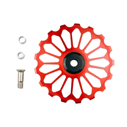 BIKERSAY Bicycle Rear Derailleur Bearing Guide Wheel Accessories, Color: SDL-17 Red-garmade.com