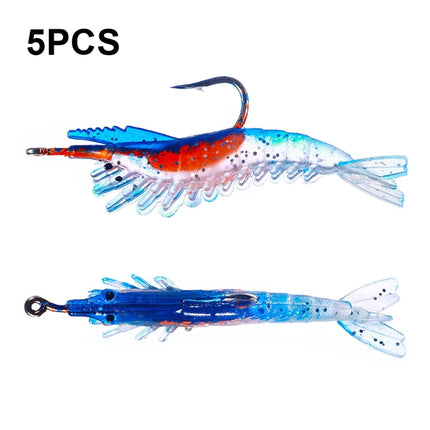 5 PCS / Bag HENGJIA SO077 6cm 3g Lead Wrapped Shrimp Soft Lure Sea Bass Fake Lure(1)-garmade.com