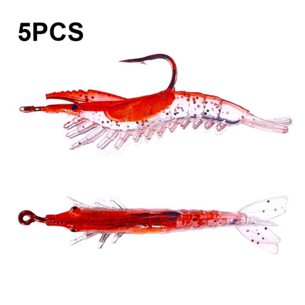 5 PCS / Bag HENGJIA SO077 6cm 3g Lead Wrapped Shrimp Soft Lure Sea Bass Fake Lure(2)-garmade.com