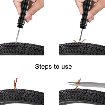BIKERSAY BT056 Bicycle Fork Drill Bit Vacuum Tire Repair Tool(Black)-garmade.com