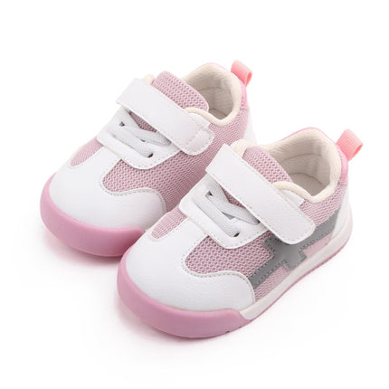 D2678 Autumn Baby Shoes Super Skin Children Sport White Shoees, Size: 15(Pink)-garmade.com